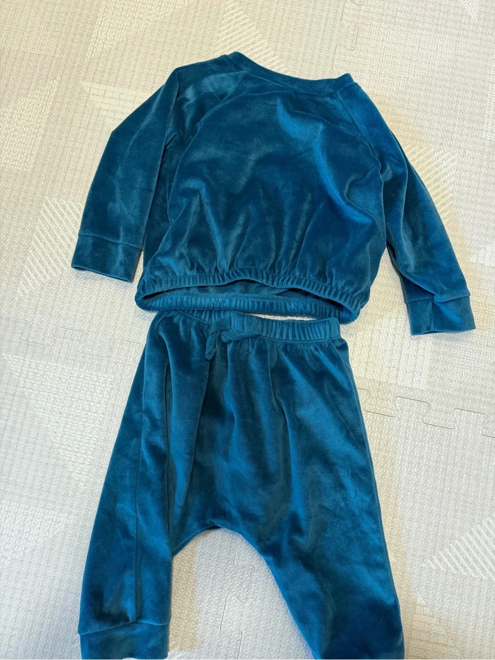 Old Navy Teal Velour Kids Matching Set